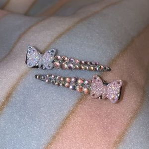 sparkly y2k butterfly hair clips